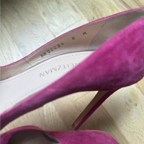Stuart Weitzman Pink Suede Heels Size 8 - Picture 5 of 5